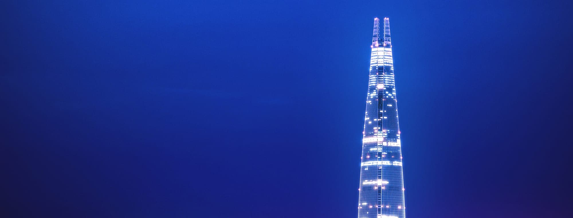 The Seoul skyline at night across the Han river