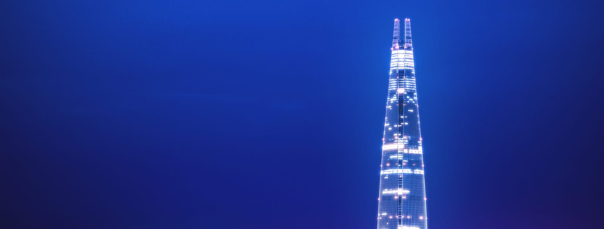 The Seoul skyline at night across the Han river
